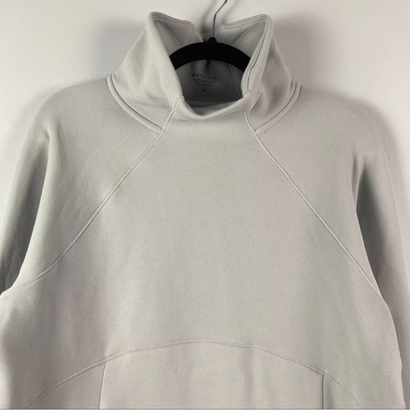 Athleta Polartec Altitude Funnel Neck Sweatshirt Winter Fleece Grey medium - Picture 5 of 12